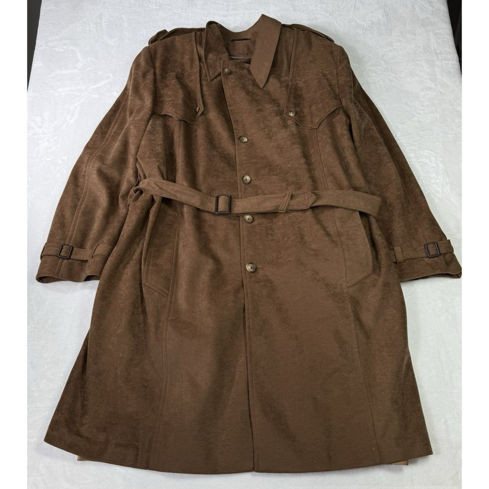 Vintage Grais‎ Western Overcoat Mens 42L Chocolate Jacket Coat Made in USA Liner